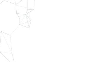 Zen beyaz nokta çizgileri ile soyut 3D illüstrasyon arka plan hareket dönüşümü gelecekteki yenilik teknolojisi dijital iş ağı bağlantısının plexus deseni üzerinde