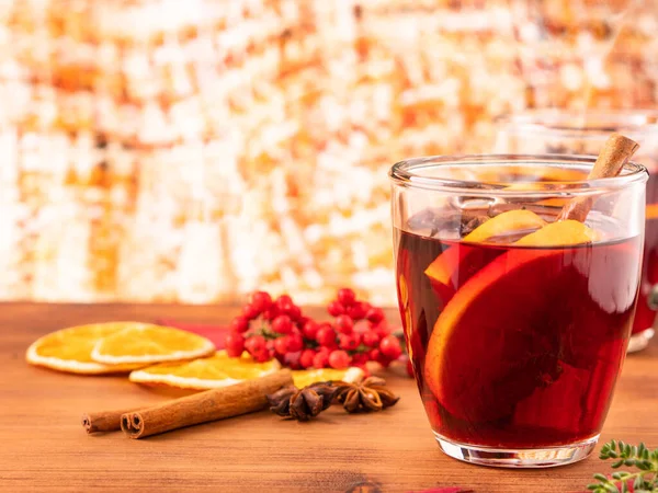 German tradition winter Christmas market new year holidays festival drink Gluhwein Mulled sweet hot warm red Wine with spices citrus aromatic cinnamon star anise