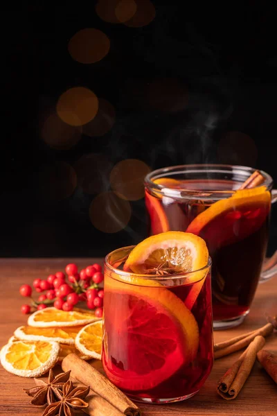 German Tradition Winter Christmas Market New Year Holidays Festival Drink — Stock Photo, Image