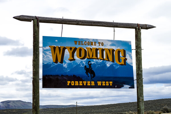 Welcome to Wyoming Highway Sign