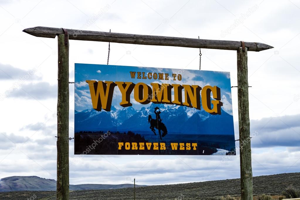 Welcome To Wyoming Highway Sign Stock Photo By ©terivirbickis 108955986