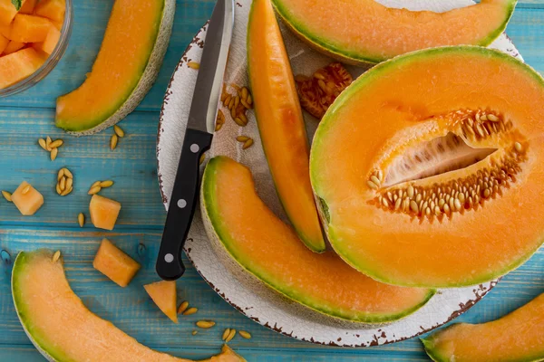 Melon de cantaloup bio frais — Photo