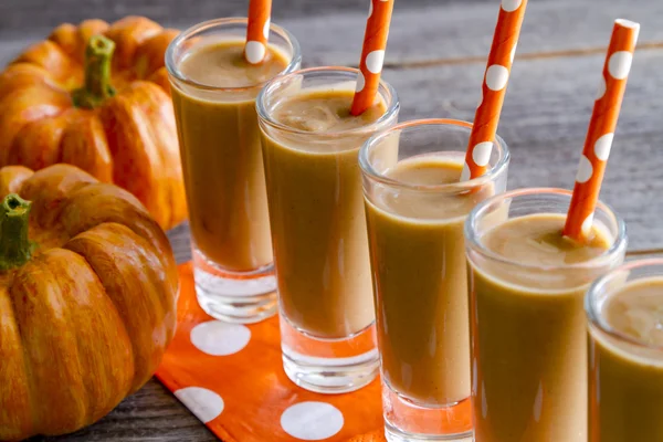 Pumpkin Coconut Smoothie Drinks — Stock Photo, Image