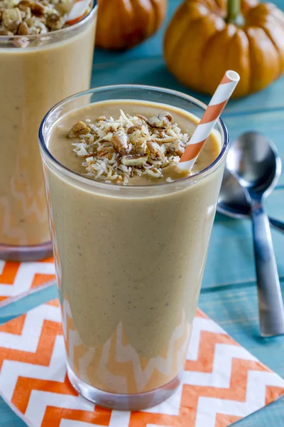 Pompoen kokos Smoothie dranken — Stockfoto