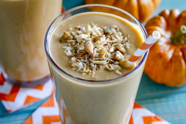 Pompoen kokos Smoothie dranken — Stockfoto