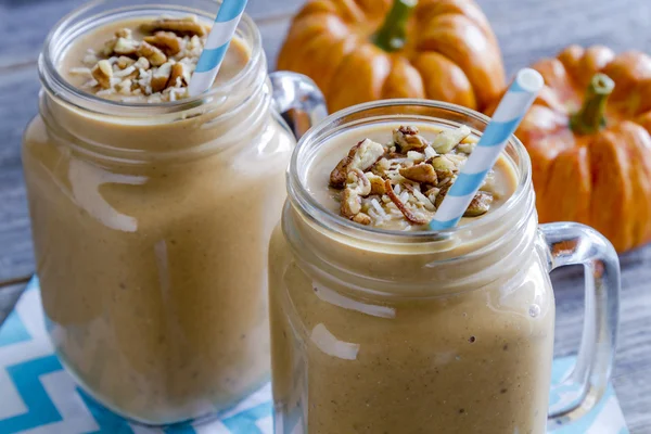 Pompoen kokos Smoothie dranken — Stockfoto