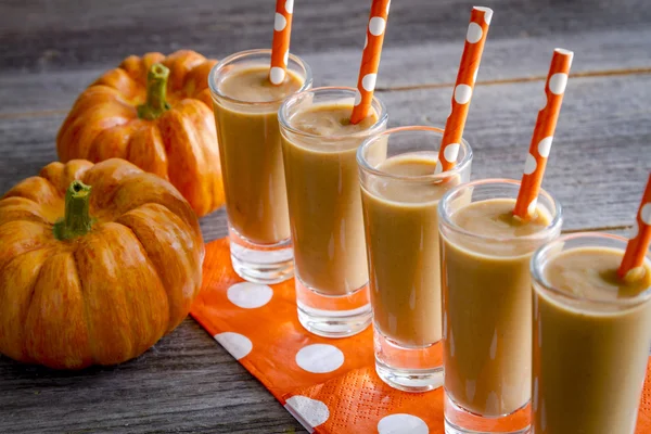 Pumpkin Coconut Smoothie Drinks — Stock Photo, Image