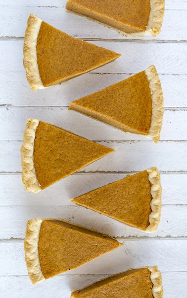 Homemade Pumpkin Pie Slices — Stock Photo, Image