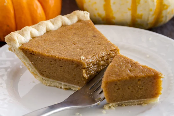 Homemade Pumpkin Pie Slices — Stock Photo, Image