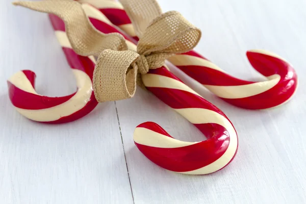 Christmas Candy Canes and Peppermint Sticks — Stock Photo, Image