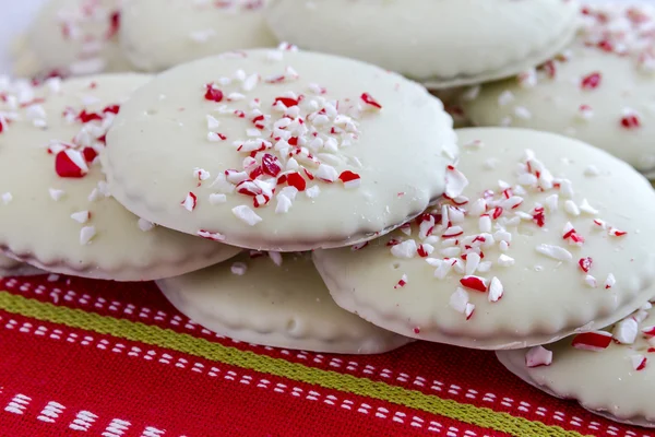 Cioccolato menta piperita biscotti di festa — Foto Stock