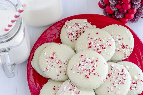 Chocolate Peppermint Holiday Cookies — Stock Photo, Image