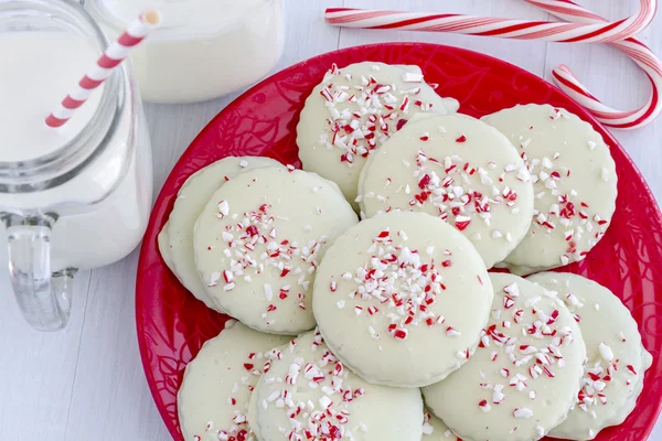 Chocolate Peppermint Holiday Cookies — Stock Photo, Image