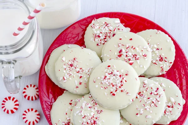 Cioccolato menta piperita biscotti di festa — Foto Stock