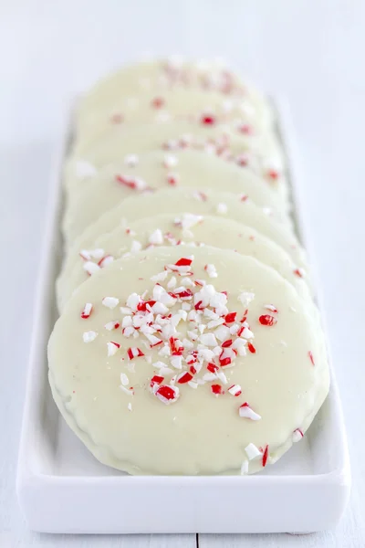 Chocolate Peppermint Holiday Cookies — Stock Photo, Image