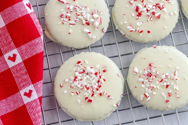 Chocolate Peppermint Holiday Cookies — Stock Photo, Image