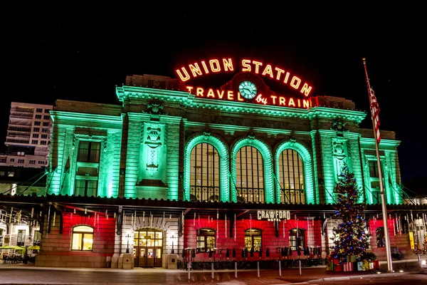 Holiday Lights Denver Colorado ABD — Stok fotoğraf