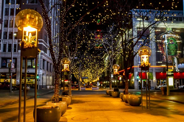Lumières de vacances à Denver Colorado USA — Photo