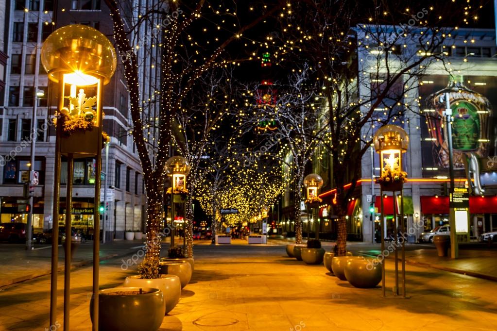 Holiday Lights in Denver Colorado USA Stock Editorial Photo