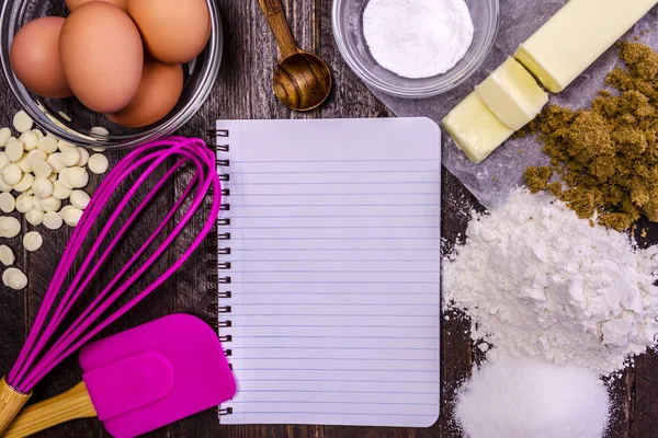 Ingredientes para hornear desde arriba — Foto de Stock