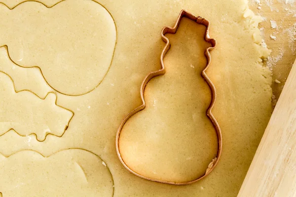 シュガー クッキーの成分とカッター — ストック写真