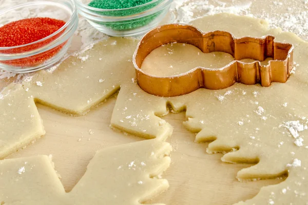 Sugar Cookies ingredienser och fräsar — Stockfoto