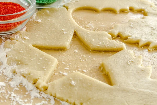 Sugar Cookies ingredienser och fräsar — Stockfoto