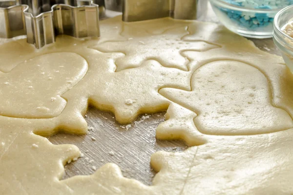 シュガー クッキーの成分とカッター — ストック写真