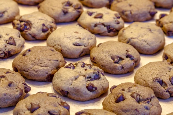 Csokoládé Chip Cookie-k készítése — Stock Fotó