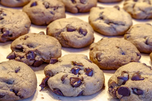 Csokoládé Chip Cookie-k készítése — Stock Fotó