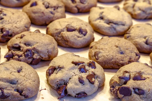 Fabricación de galletas de chispas de chocolate —  Fotos de Stock