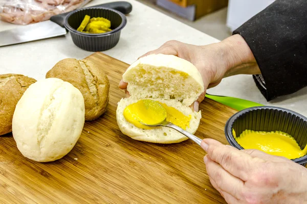 Classic Cuban Medianoche Sandwiches — Stock Photo, Image