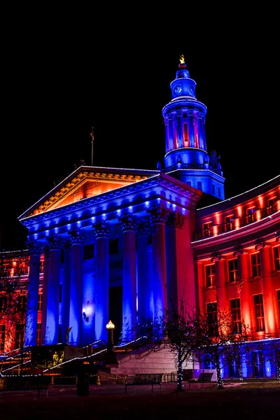 Denver City and Country Building in Blue and Orange — Stock Photo, Image