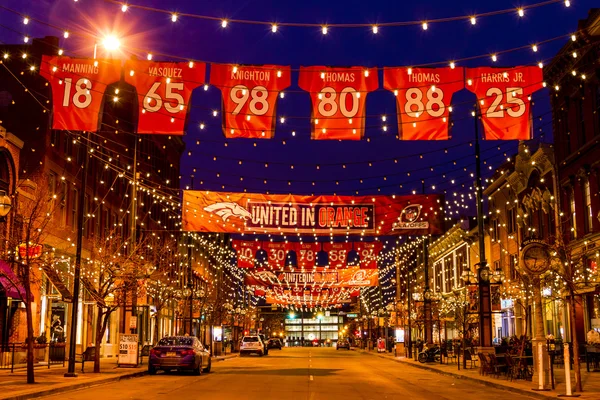 Denver Larimer Square NFL United in Orange — Stock Photo, Image