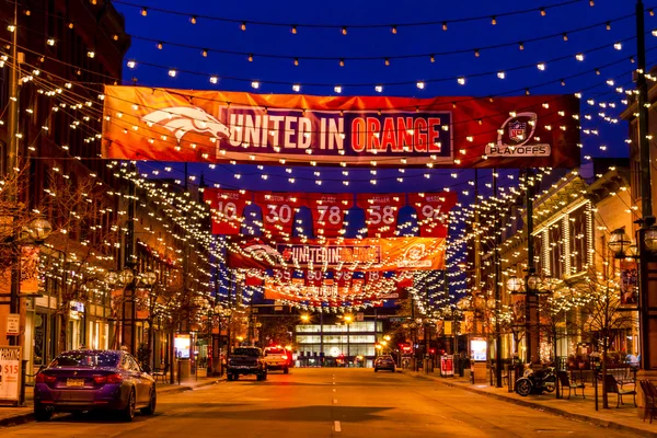 Denver Larimer Square NFL United à Orange — Photo