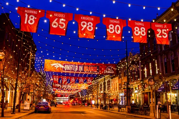 Denver Larimer Square NFL United à Orange — Photo