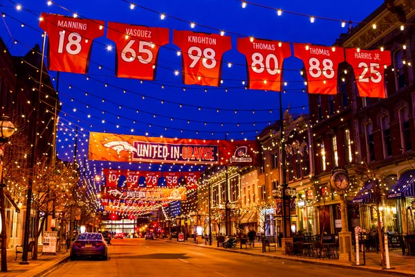 Denver Larimer Square NFL United à Orange — Photo