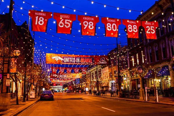 Denver Larimer Square NFL United à Orange — Photo