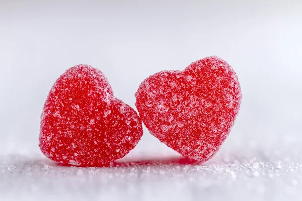 バレンタインデー ハートのキャンディとクッキー — ストック写真