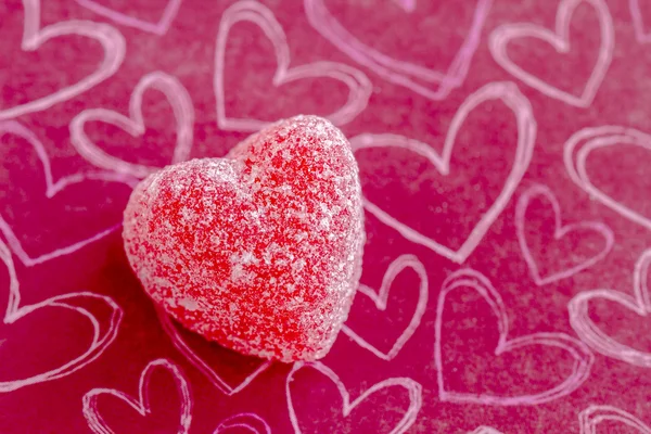 Valentinky den srdce Candy a soubory cookie — Stock fotografie