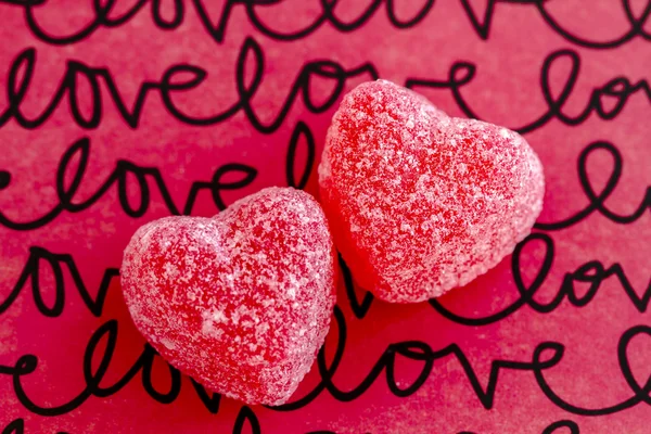 Valentines Coeur Bonbons et biscuits — Photo