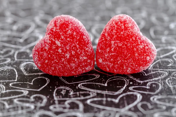 Valentines Day Heart Candy and Cookies — Stock Photo, Image