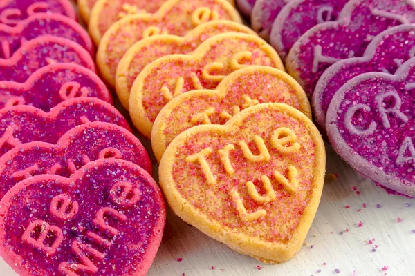 Valentines Day hart snoep en Cookies — Stockfoto