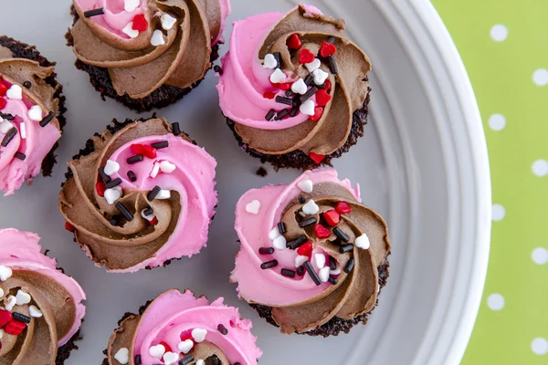 Valentines Day Candy and Cupcakes — Stock Photo, Image