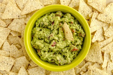 Taze ev yapımı tıknaz Guacamole DIP