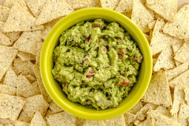 Taze ev yapımı tıknaz Guacamole DIP