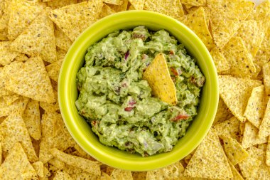 Taze ev yapımı tıknaz Guacamole DIP