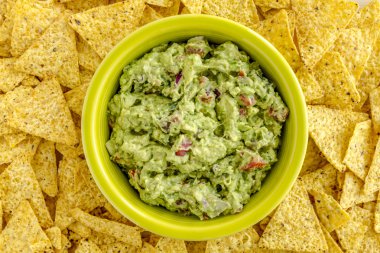 Taze ev yapımı tıknaz Guacamole DIP