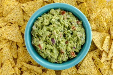 Taze ev yapımı tıknaz Guacamole DIP