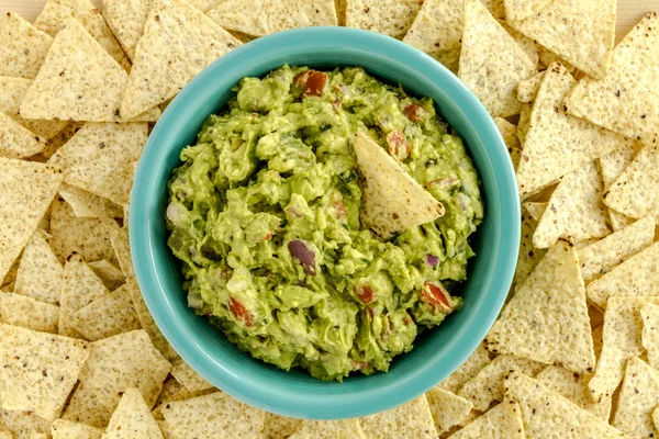 Fresh Homemade Chunky Guacamole Dip — Stock Photo, Image